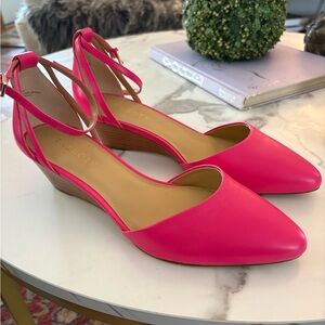 Talbots Women’s Pink Ankle-Strap Wedge